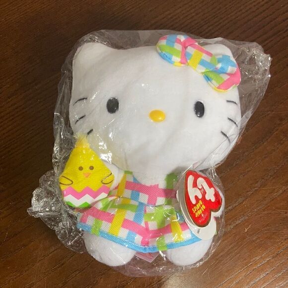 HELLO KITTY By San Rio Beanie babies sil-34211 euc - Picture 1 of 7